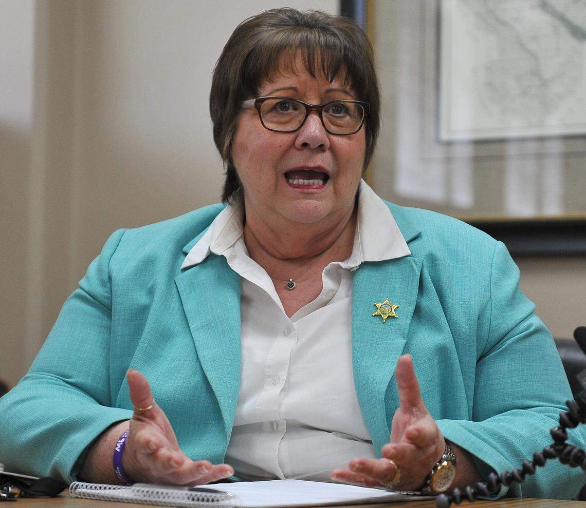 Fresno County Sheriff Margaret Mims, shown in a March interview, was first elected to the position in 2006.