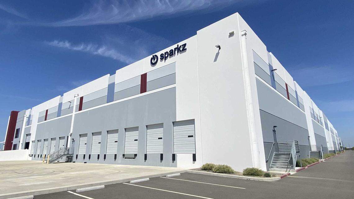 Sparkz battery manufacturing facility in Metro Air Park, on April 22, 2025.