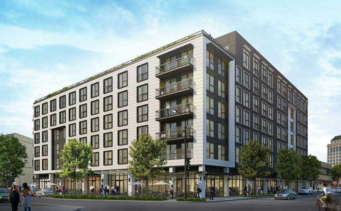 The proposed Anthem Cathedral Square project would consist of 153 housing units and ground floor retail on J Street, between 10th and 11 streets, in downtown Sacramento.