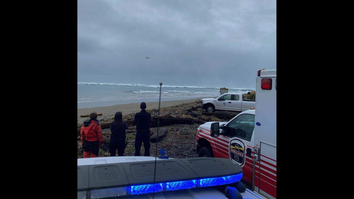 A man disappeared into the ocean after he was thrown from an inflatable raft that flipped, Oregon authorities said. 