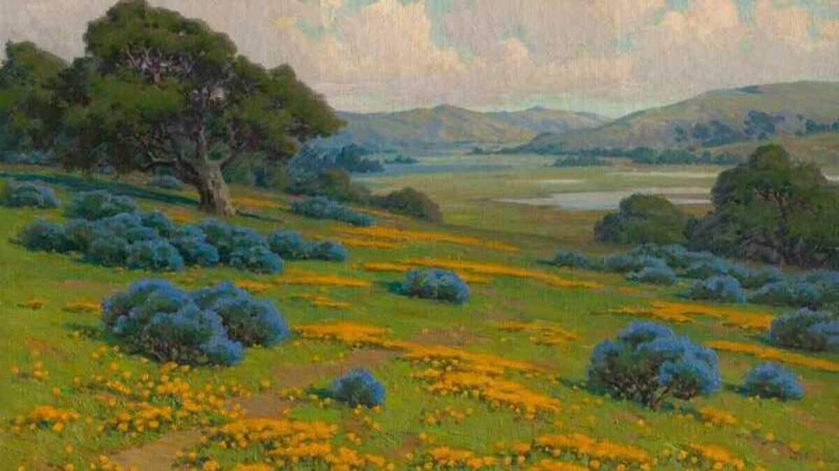 John Marshall Gamble, “A Spring Morning, Poppies and Bush Lupine,” circa 1915.