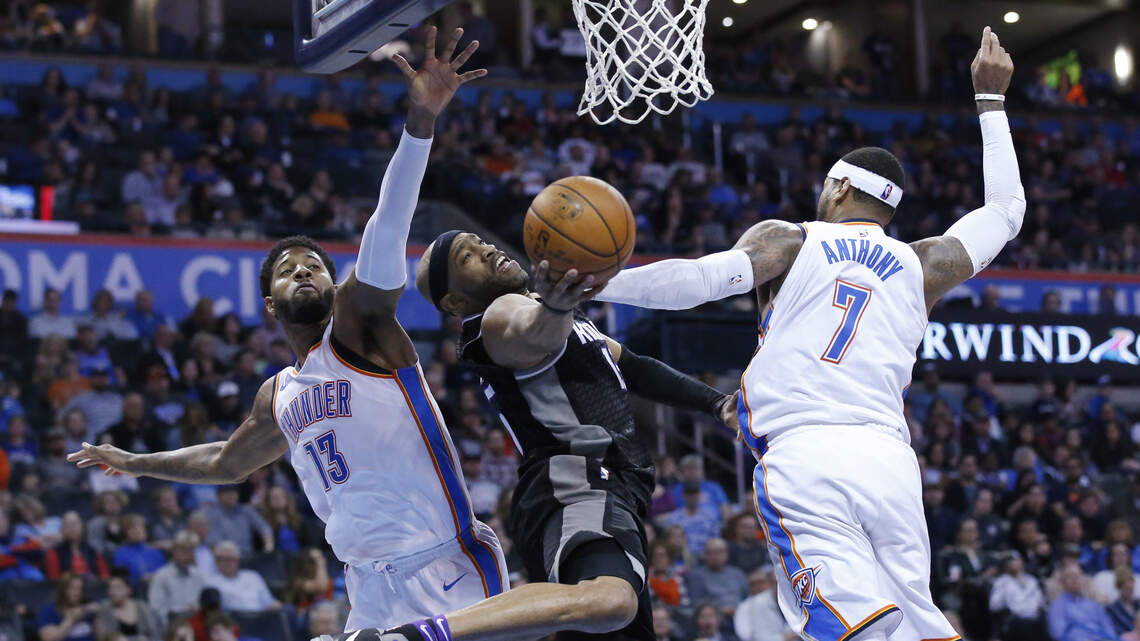 Bogdanovic finds his shot, but Kings can’t hold off big three as Thunder rally to win
