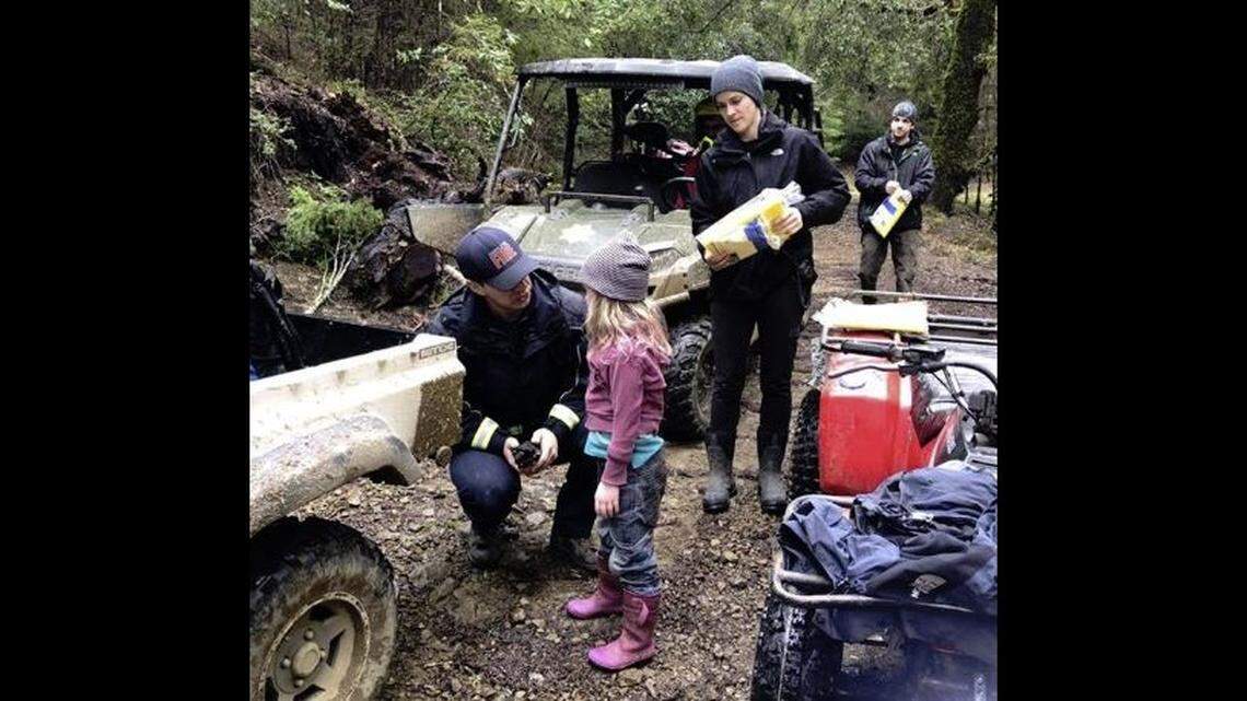 Sisters Caroline, 5, and Leia Carrico, 8, were found Sunday morning after going missing Friday in a forest community in Humboldt County, officials say. They were found in “good spirits.”