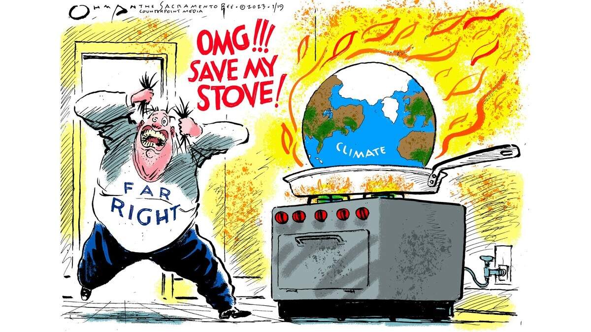 Far right climate deniers whack out over gas stoves, not so much over Earth.
