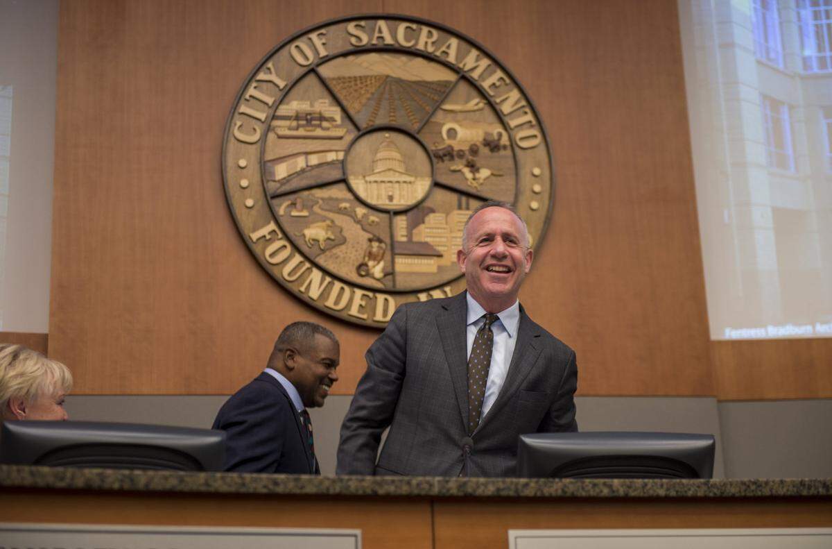 Darrell Steinberg attends his first City Council meeting as mayor at City Hall on Jan. 5, 2017.