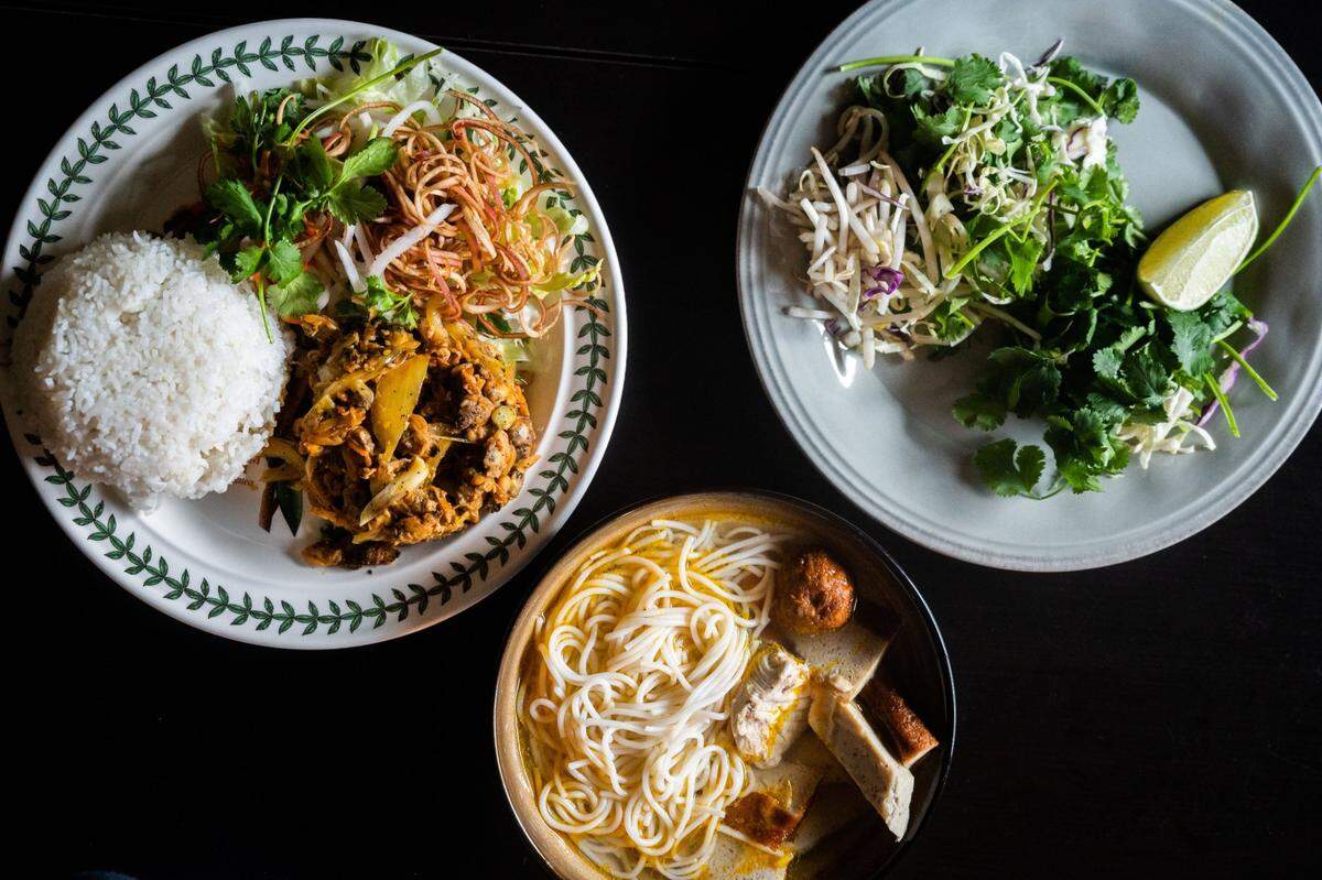 Plates from Quan Nem Ninh Hoa on Sunday Feb. 21, 2021.