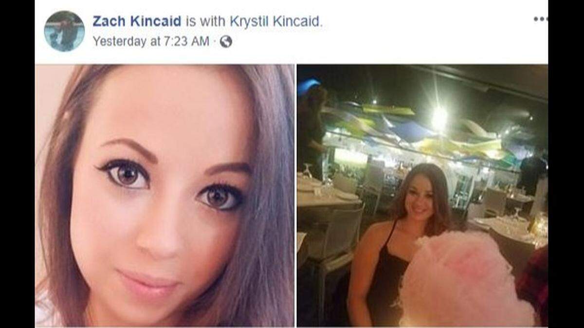 Krystil Kincaid, 29, a pregnant wife and mother, died after a fiery collision with pro boxer Marcos Forestal-Coutin, 28, who faces drunken driving charges, say police in Hemet, California. Her husband, Zach Kincaid, posted photos of her on Facebook in tribute.