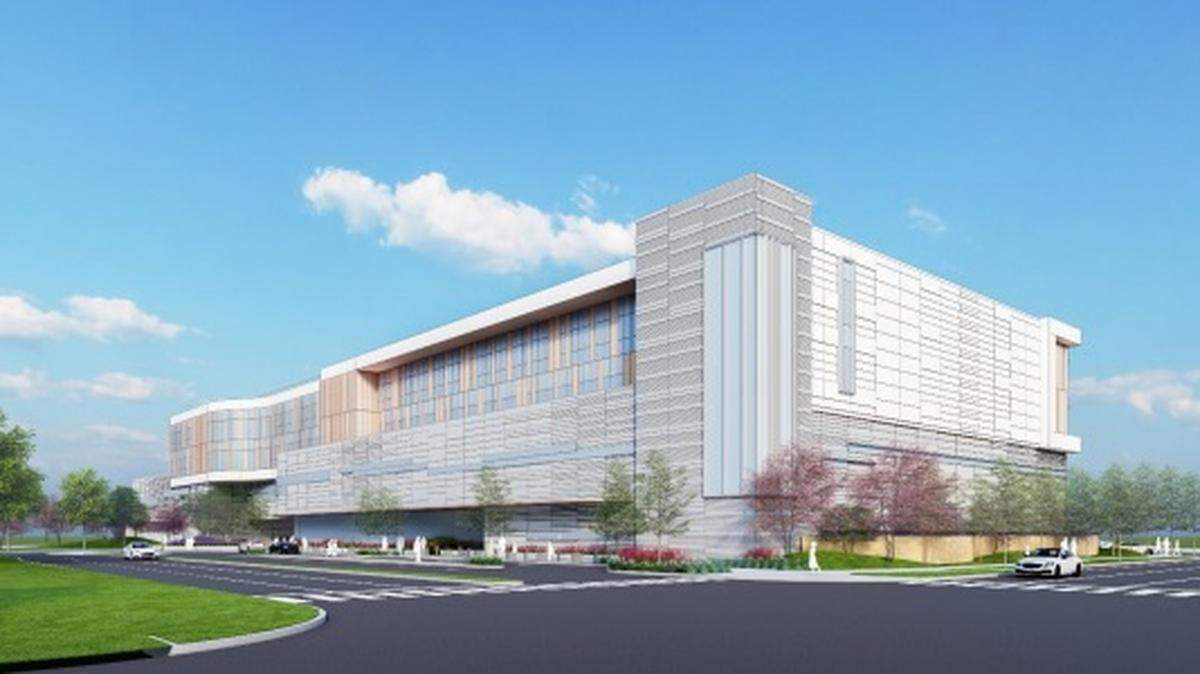 UC Davis Health presented this architectural rendering of a northwest corner view of the planned Sacramento Ambulatory Surgery Center to University of California regents in May.