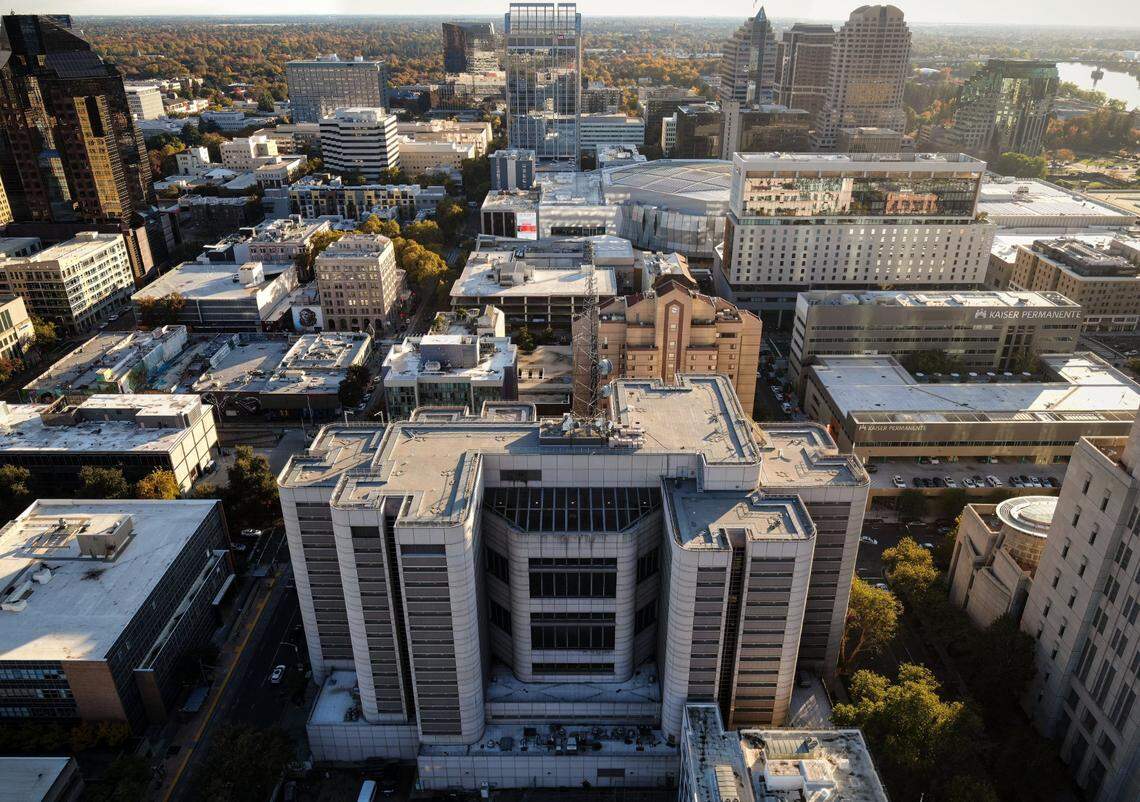 The north side of the Sacramento County Main Jail in 2021. 