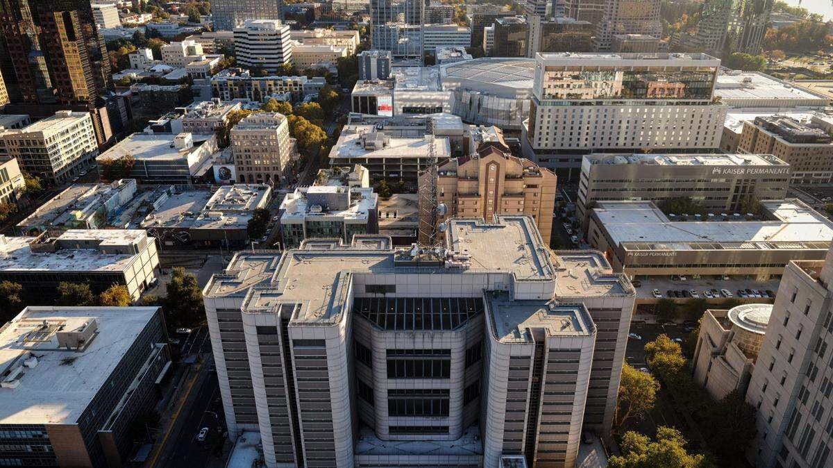 The north side of the Sacramento County Main Jail, seen Tuesday, Nov. 2, 2021, stands blocks away from major downtown landmarks.