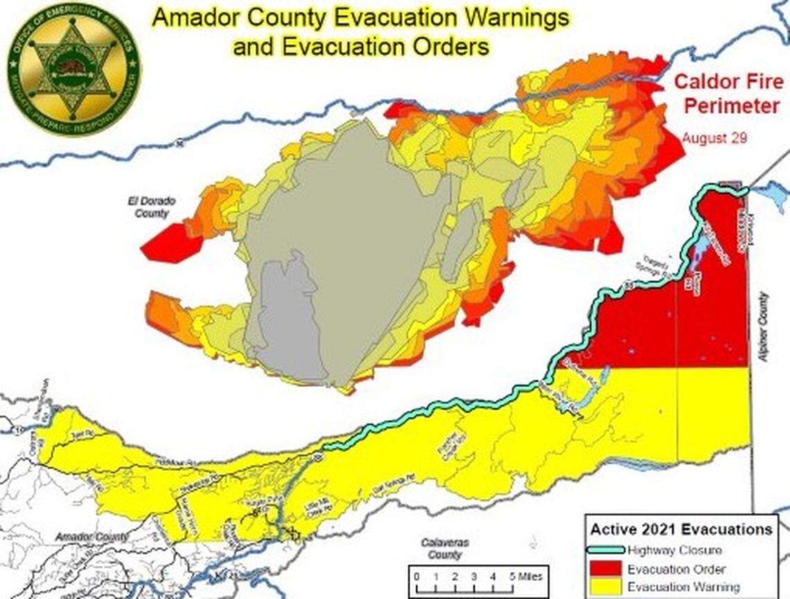 A new evacuation order for Amador County issued Sunday.
