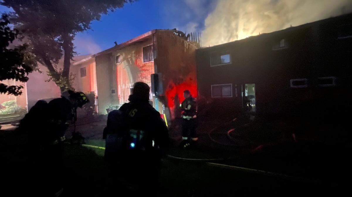 A fire burned through a Davis apartment complex Saturday, July 10, 2021.
