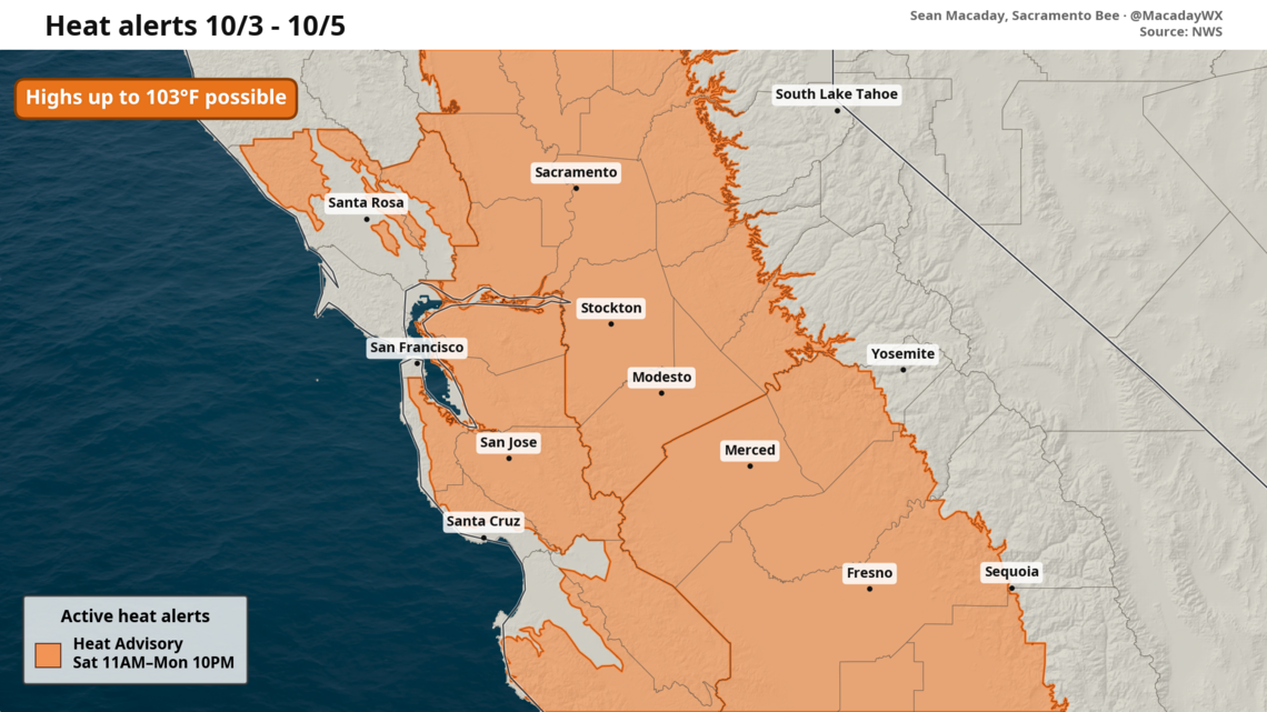 Heat advisory issued for Sacramento and Aftershock festival. How hot will it get?