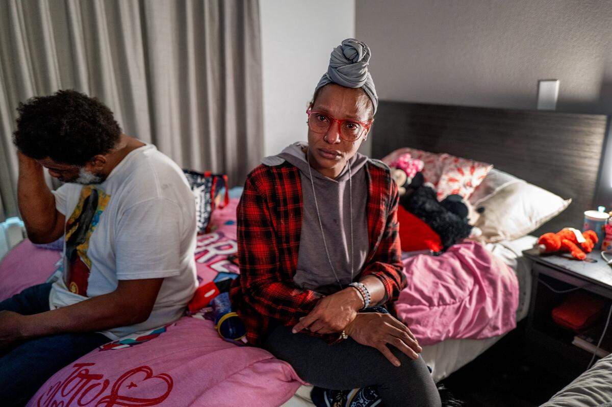 Tanika Williams’ eyes swell with tears as she and her husband Michael try to figure out how they can manage to stay another night in a Motel 6 with their family in Sacramento in February. “So what am I even going to do tomorrow? City council members, housing navigators, 311, 211, and nobody responds,” said Williams.
