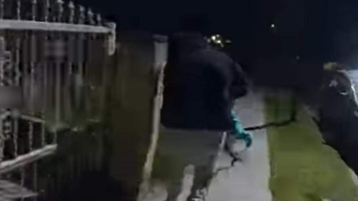 Officers discovered a 10-month-old baby with a skull fracture after tackling the boy’s father, who was fleeing with the child in his arms, Los Angeles police say. The department posted dash and body cam videos of the incident.