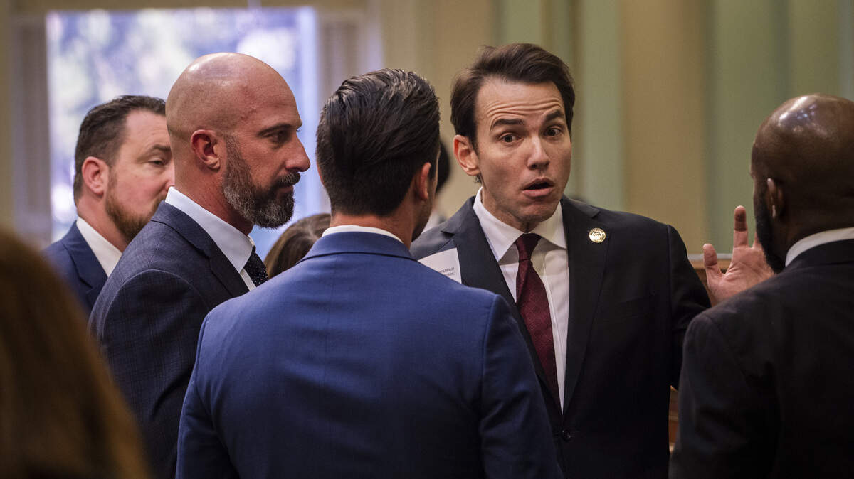 Assemblyman Kevin Kiley (R-Rocklin) initiates a Floor Vote on Assembly Bill 1928, an urgency measure to suspend AB 5 while corrective legislation is under consideration on the Assembly floor at the Capitol in downtown Sacramento, Calif. on Thursday, Feb. 27, 2020.