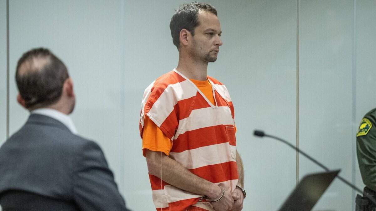 Eric James Abril appears for his arraignment on Tuesday, April 18, 2023, in Placer Superior Court. On Wednesday, a judge postponed his murder trial until March 2026.