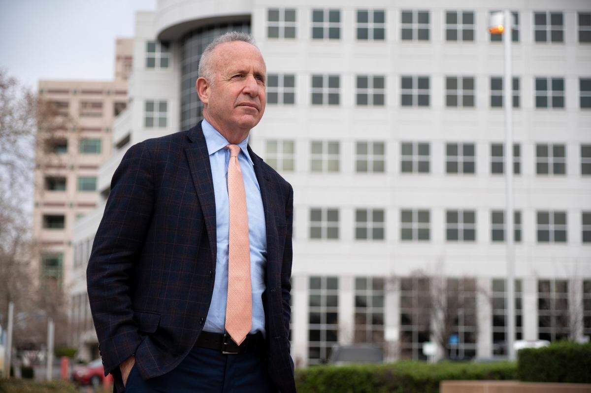 Sacramento Mayor Darrell Steinberg looks towards the site of the new $1.1 billion UC Davis Aggie Square project at Stockton Boulevard and 2nd Avenue in the Oak Park neighborhood on Wednesday.