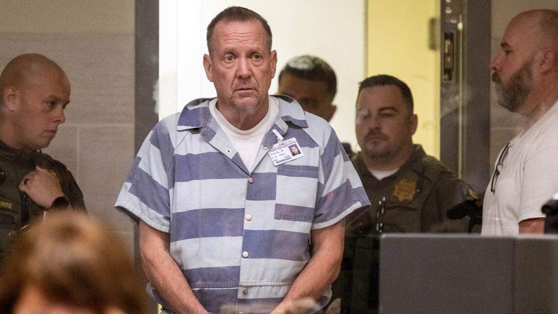 Craig Allen Cutright appears in Yolo Superior Court in Woodland on April 13. On Monday, a judge approved a $500,000 bail bond for the former volunteer firefighter, who is charged with multiple felonies in connection with the July 1 explosion at a fireworks warehouse in Esparto that killed seven workers.