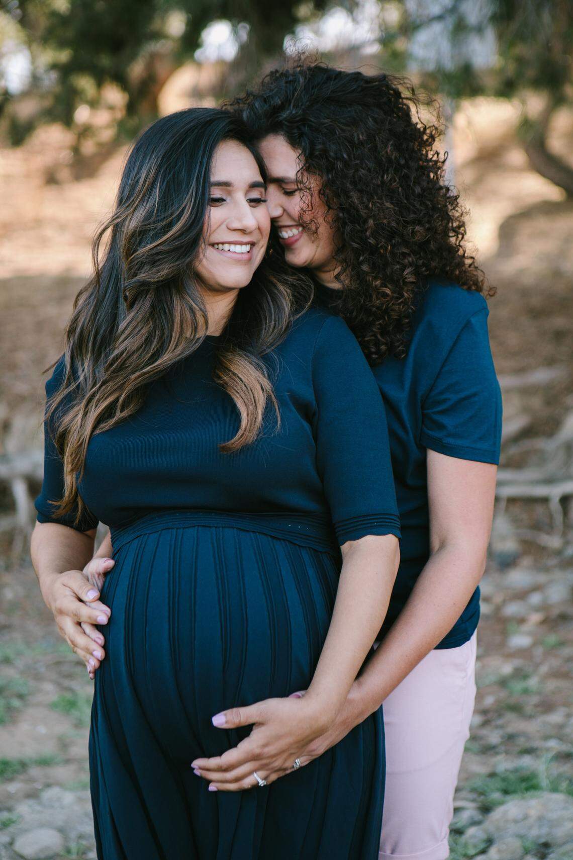 Assemblywoman Sabrina Cervantes, left, in December 2019 became the first sitting California lawmaker to give birth to triplets. 