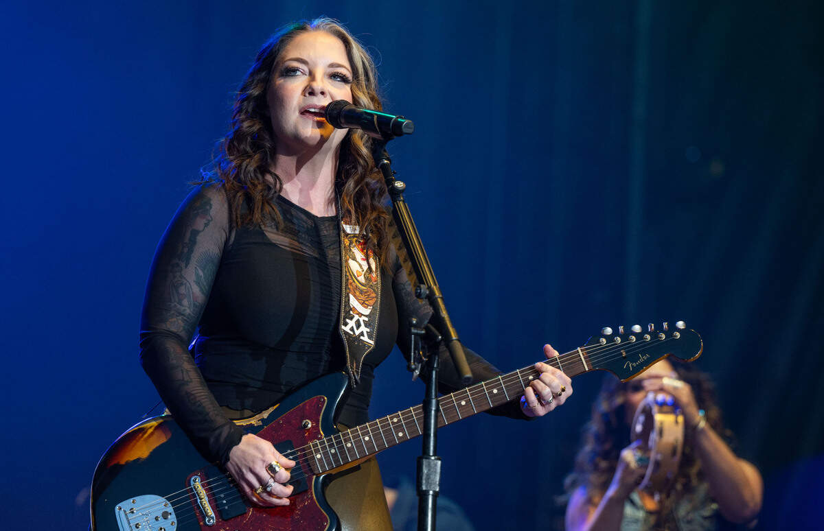 Grammy and County Music Award-winning singer-songwriter Ashley McBryde performs at the GoldenSky Country Music Festival at Discovery Park in Sacramento on Sunday, Oct. 20, 2024.