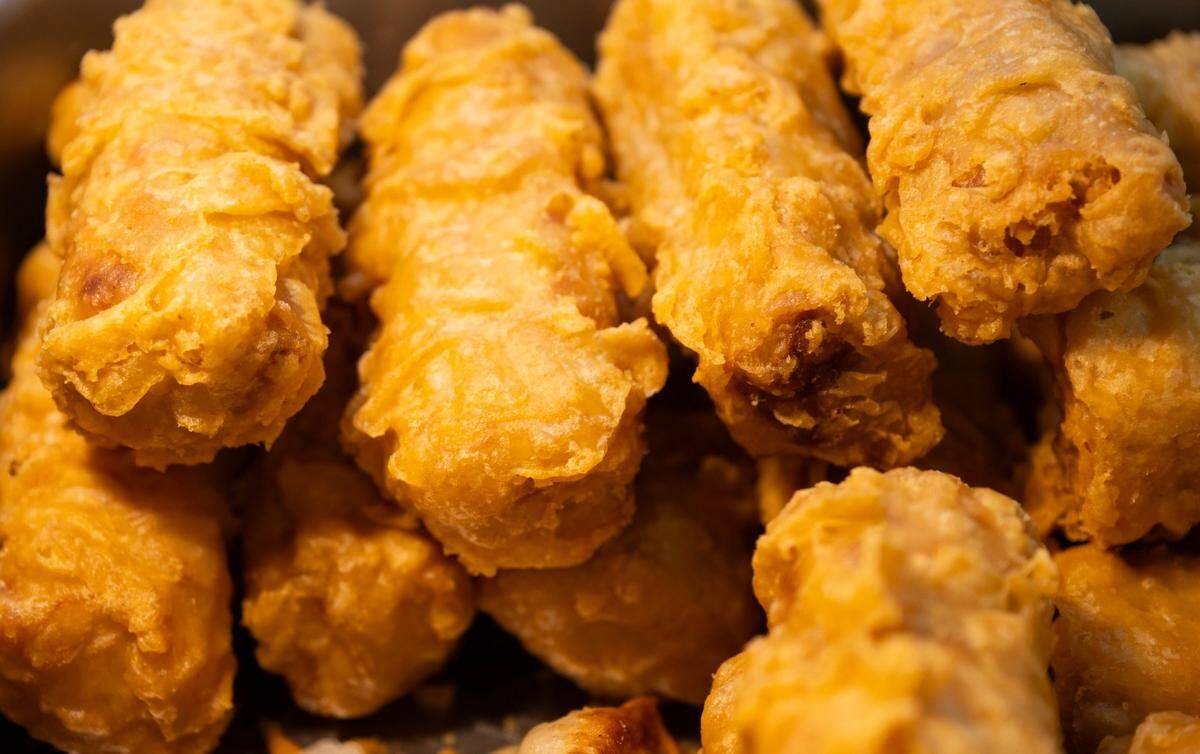 Egg rolls are served as dim sum at Lam Kwong Deli & Market on March 20.