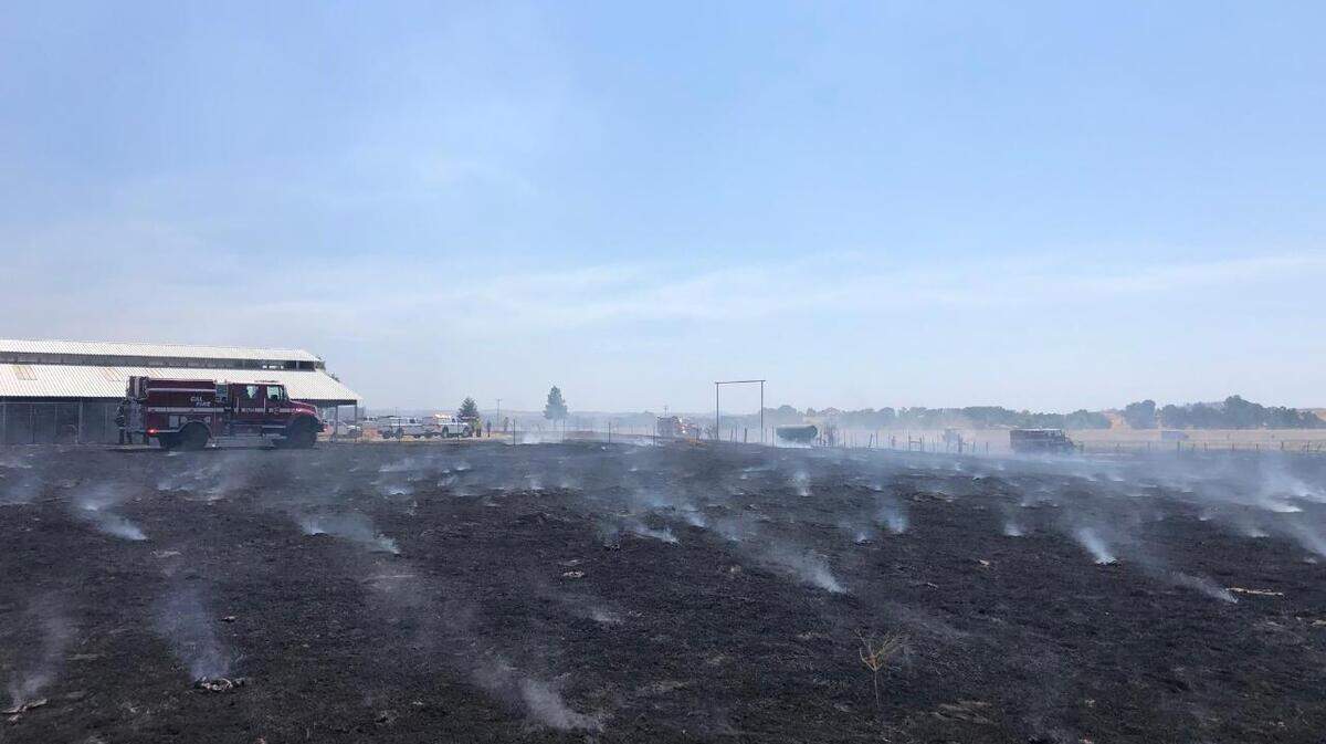 The Ione Fire started in a field of grass near Rancho Murieta.