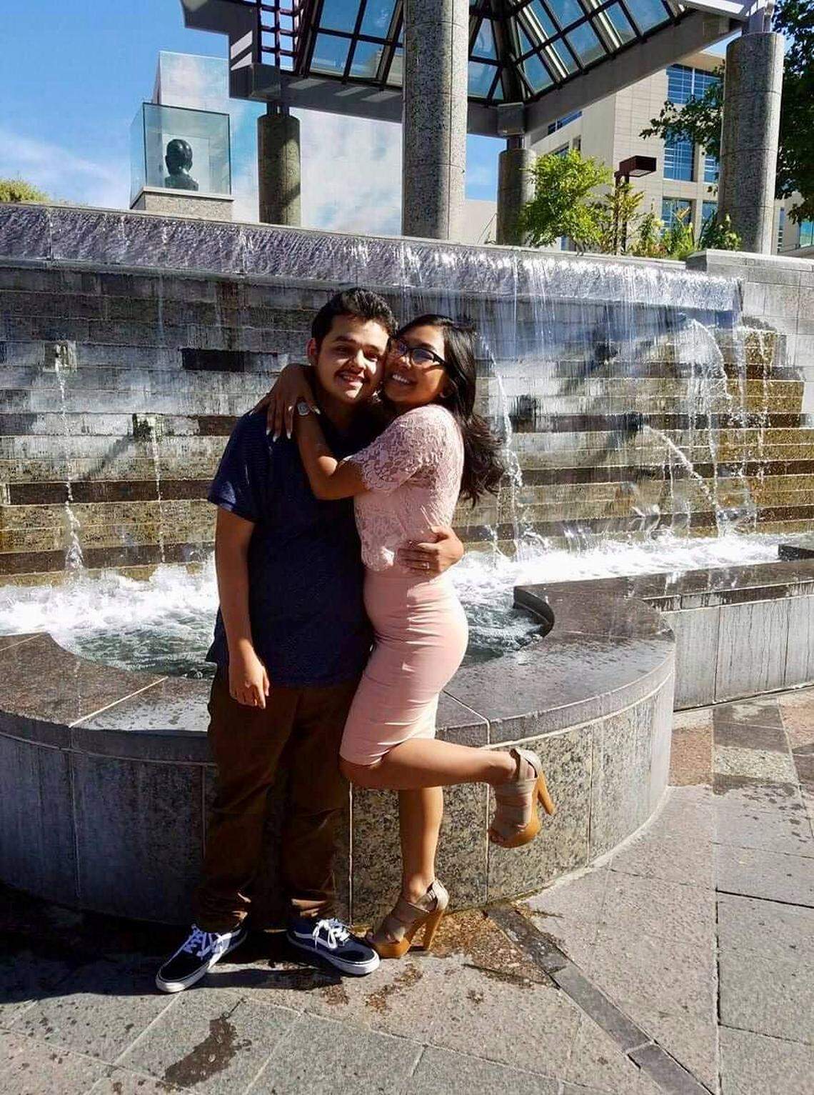 Fabian Cardoza with his wife, Allyson Prak, in July 2016.