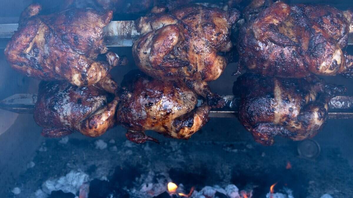 Charcoal-roasted chicken, or pollo a la brasa, is a popular Peruvian dish included on Taste of Peru’s menu. File photo from The Sacramento Bee.
