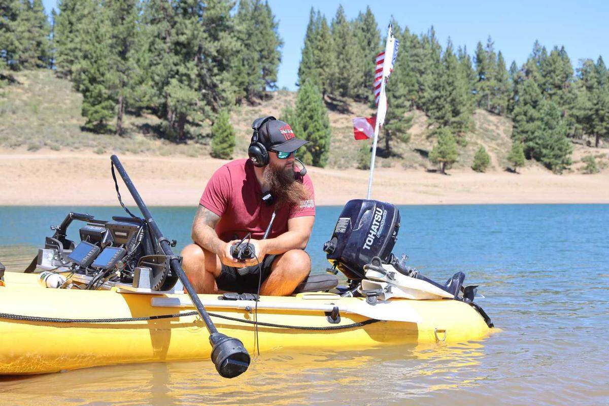 Doug Bishop of Adventure with Purpose works with divers on their discovery of Kiely Rodni’s vehicle submerged in Prosser Creek Reservoir on Sunday, Aug. 21, 2022 near Truckee, Calif. The Oregon-based diving team located the SUV and a body believed to be that of missing teen Kiely Rodni.