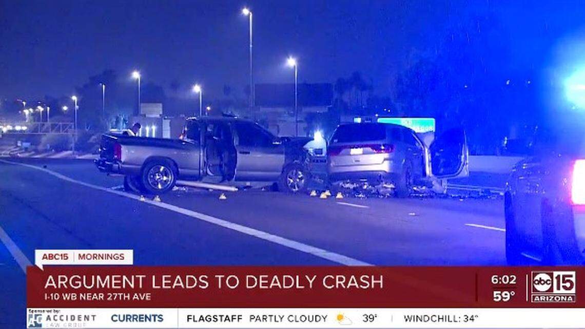 A 41-year-old man died Dec. 23 in a head-on collision after trying to rear-end his girlfriend’s vehicle on Interstate 10 near Phoenix.