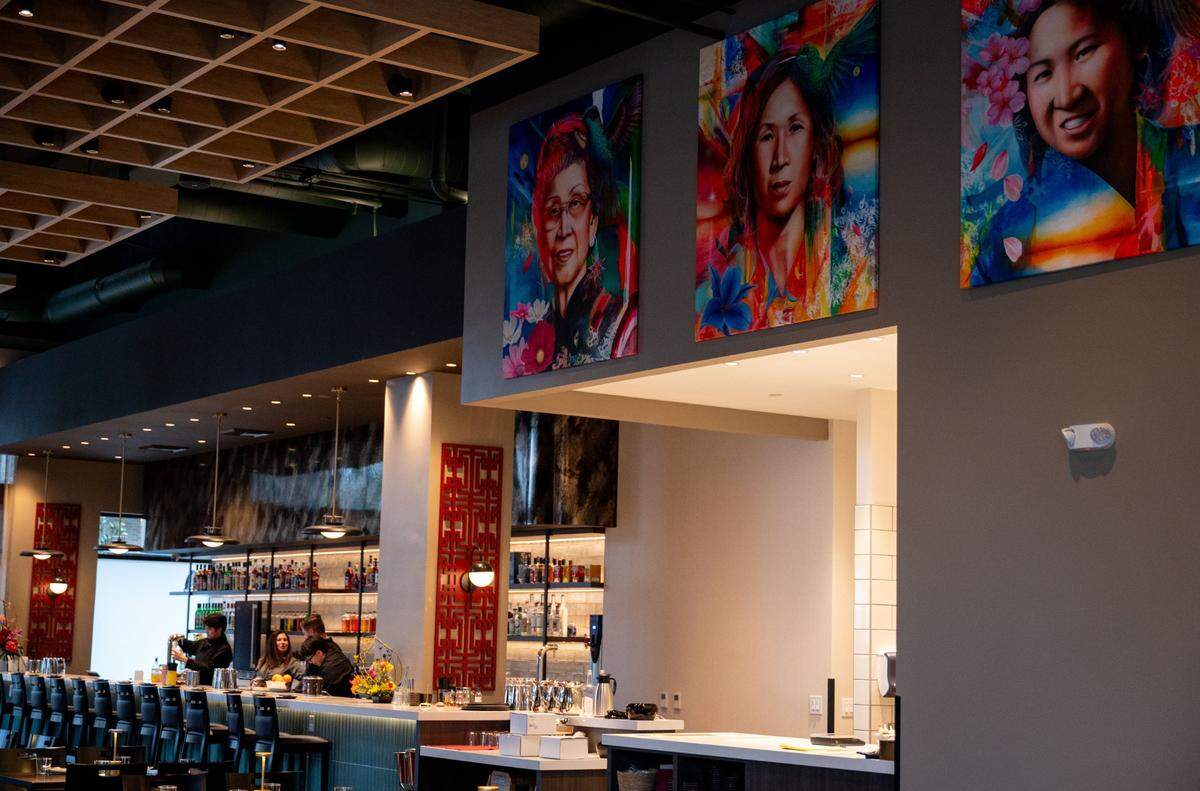 The restaurant Chu Mai is inspired by Bill Ngo’s late mother, and art of her at different ages hangs in the dining area.