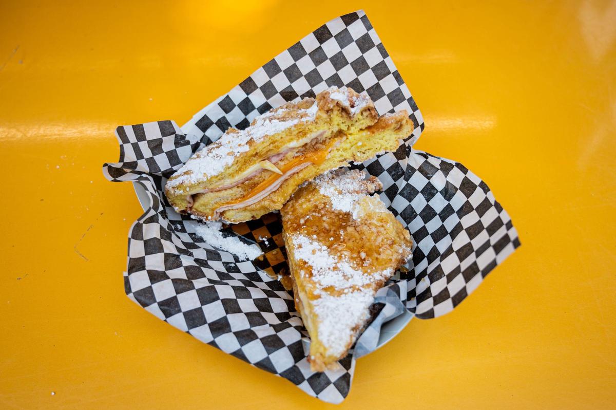The Cheesy Chef serves the Monte Cristo sandwich at the California State Fair.