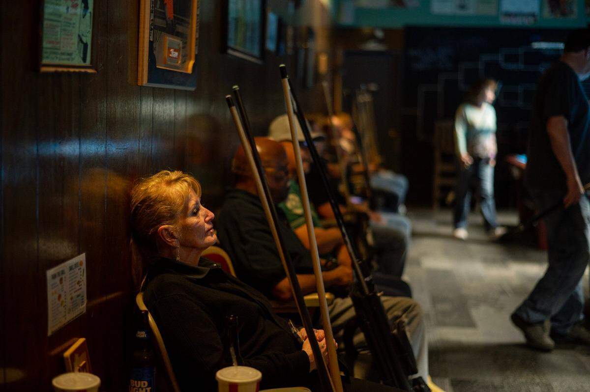 Jinny Hilderbrand watches from the sidelines as she waits her turn to play Thursday night.