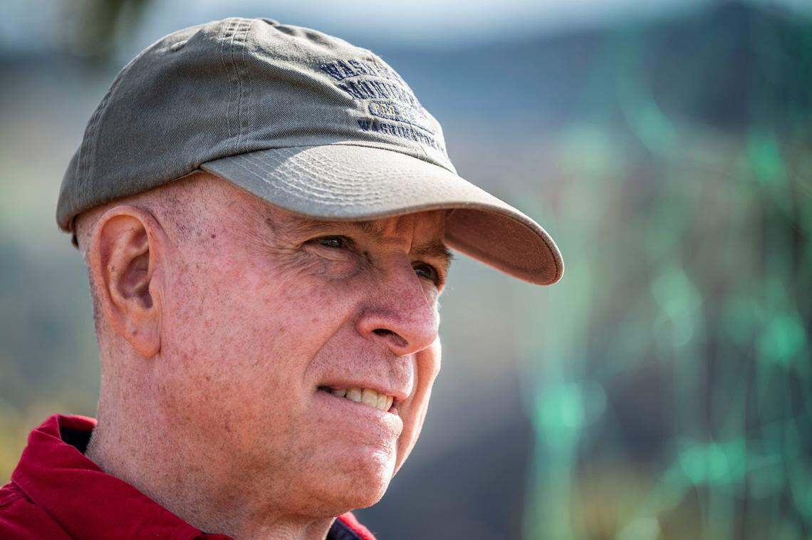 Lee Tannenbaum, who has spent millions setting up a cannabis cultivation business in El Dorado County, talks Wednesday about Sheriff John D’Agostini’s refusal to approve cultivation licenses in the county. Tannenbaum and other growers are considering a lawsuit.