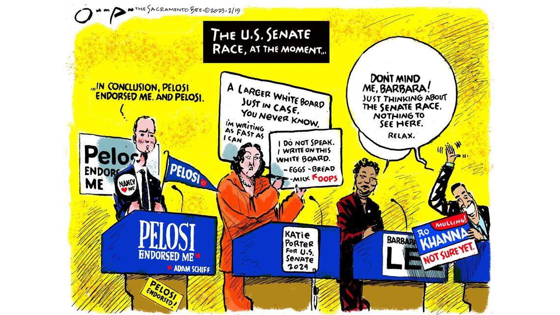 A Feinstein mess: How California’s U.S. Senate race is shaping up, as pictured by Jack Ohman | Opinion