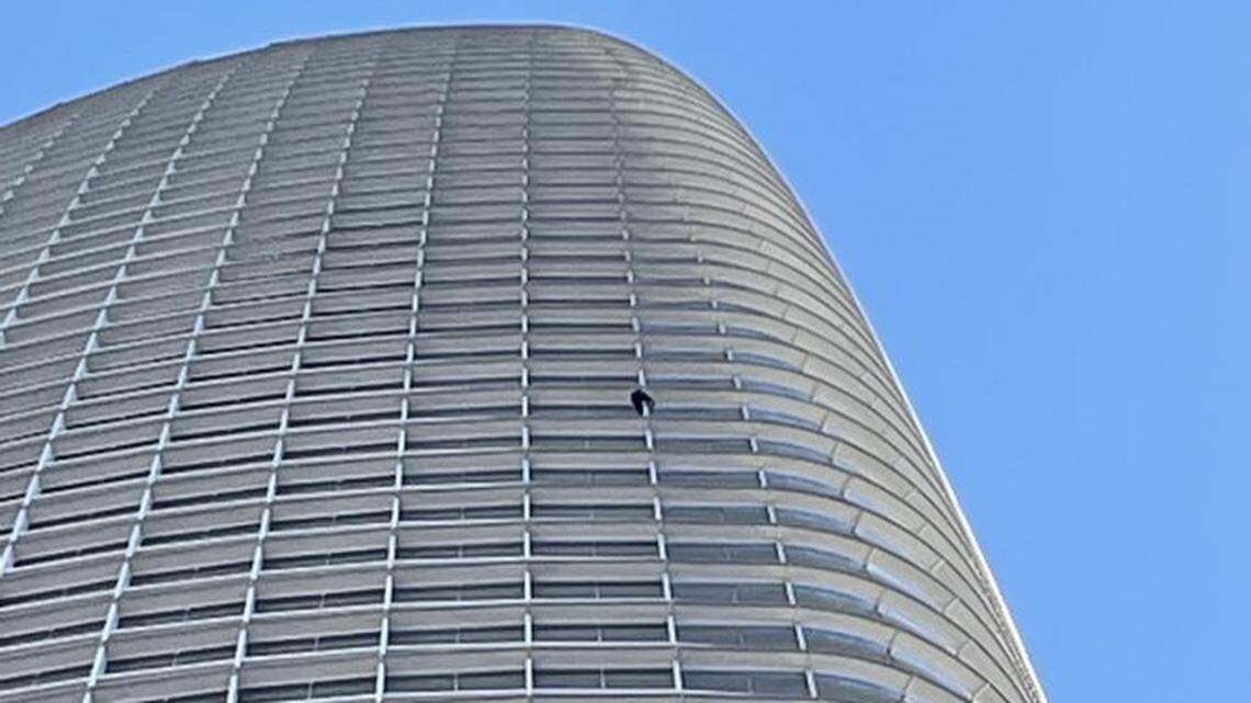 A person was climbing the Salesforce Tower in San Francisco on Tuesday, May 3, police said.