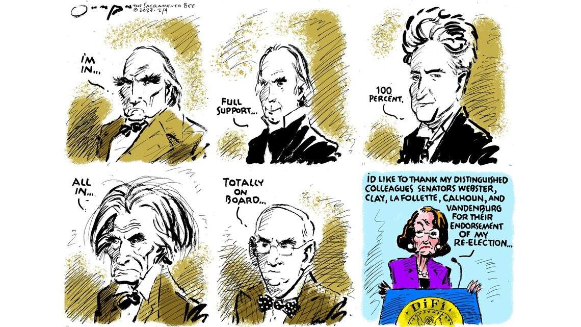 Jack Ohman: a U.S. Senate of Sen. Feinstein’s peers...