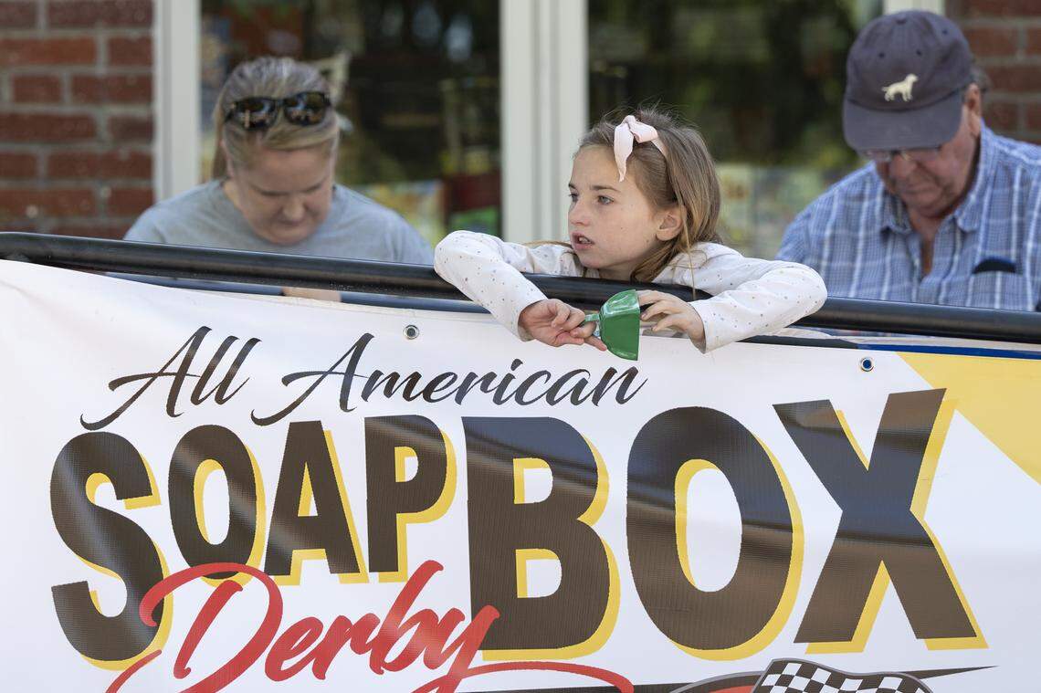 Fans watch racers compete in the Folsom Historic District’s All-American Soap Box Derby in Folsom on Sunday, Oct. 5, 2025.