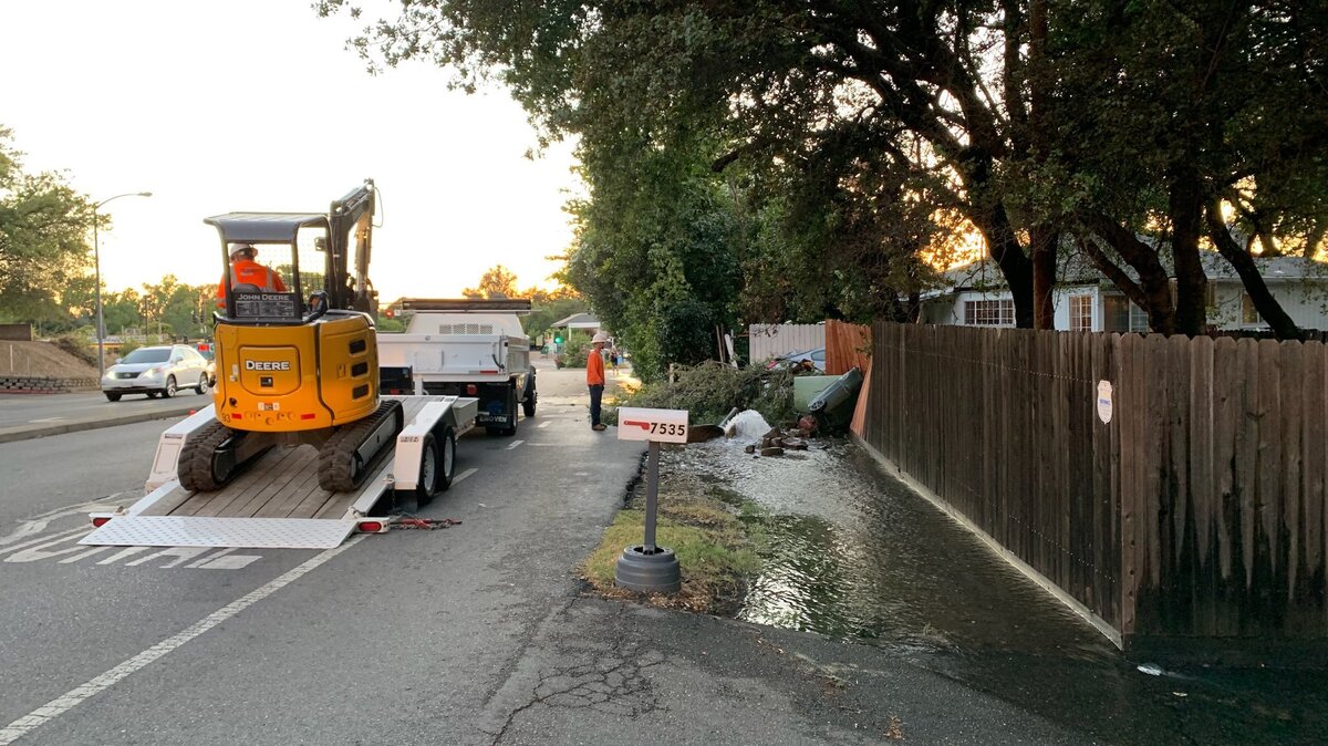 Sacramento fire crews were on the site of the accident for several hours before they could get the damage under control.