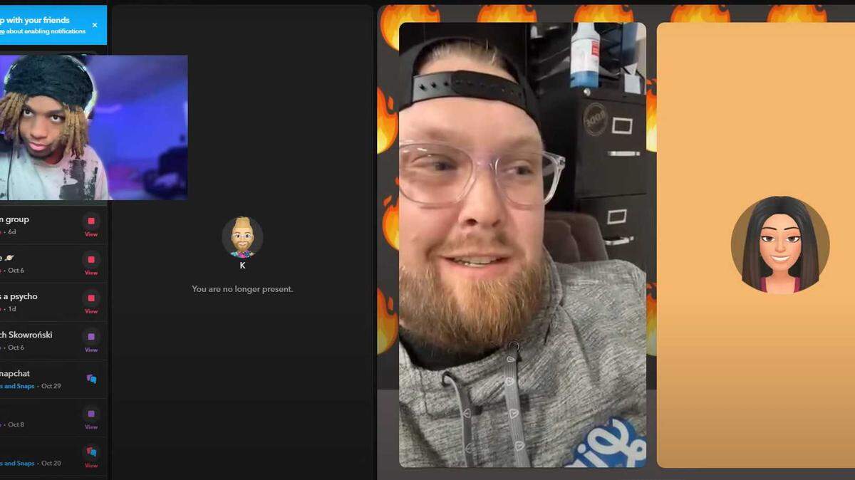 A man identified as Lincoln High School teacher and coach Kyle Morris, right, was featured on a TikTok user’s livestream in which he catfishes alleged predators into thinking they are speaking with underage girls.