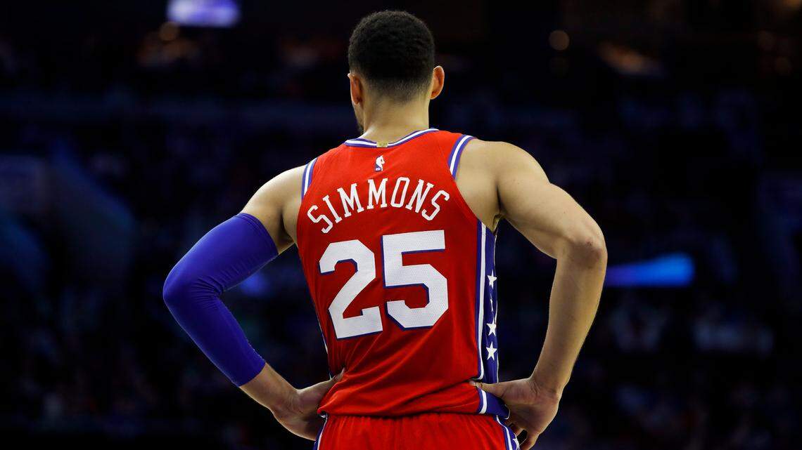 Philadelphia 76ers’ Ben Simmons in action during an NBA basketball game against the Sacramento Kings, Friday, March 15, 2019, in Philadelphia. (AP Photo/Matt Slocum)