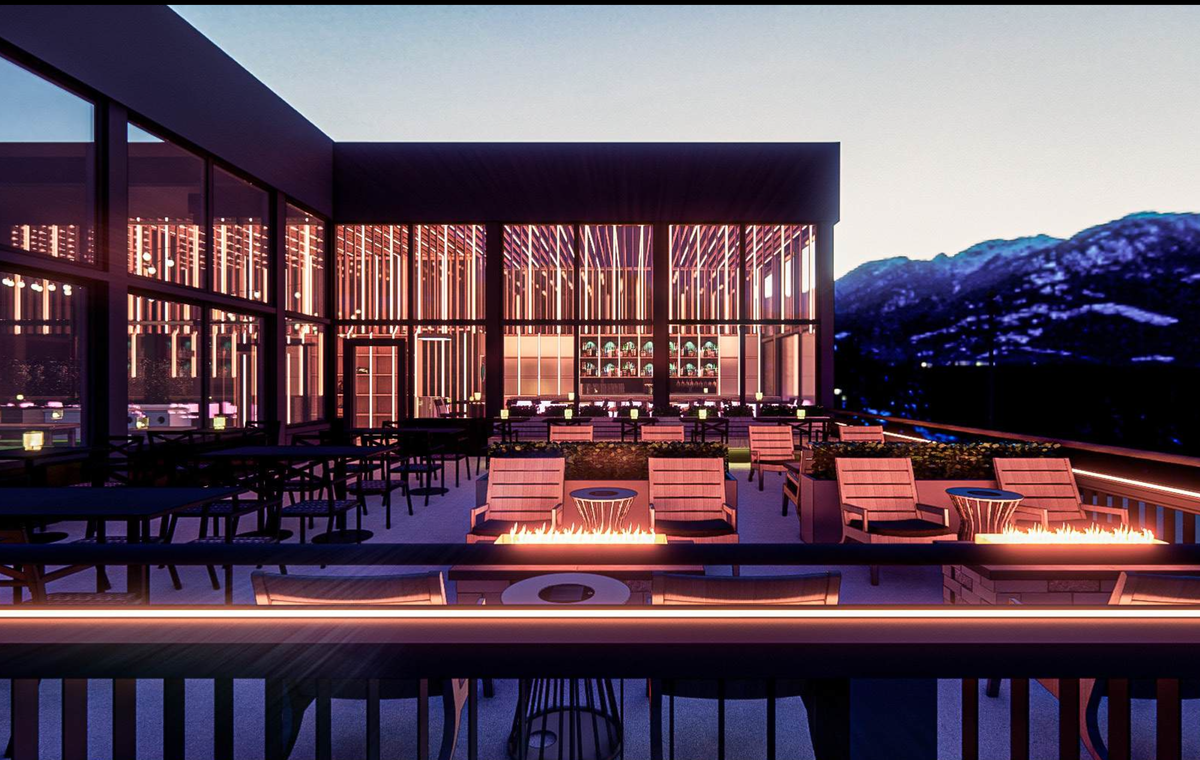 The Mid-Mountain Lounge at 8,000 feet provides a scenic, private retreat for Apex Club skiers and riders.