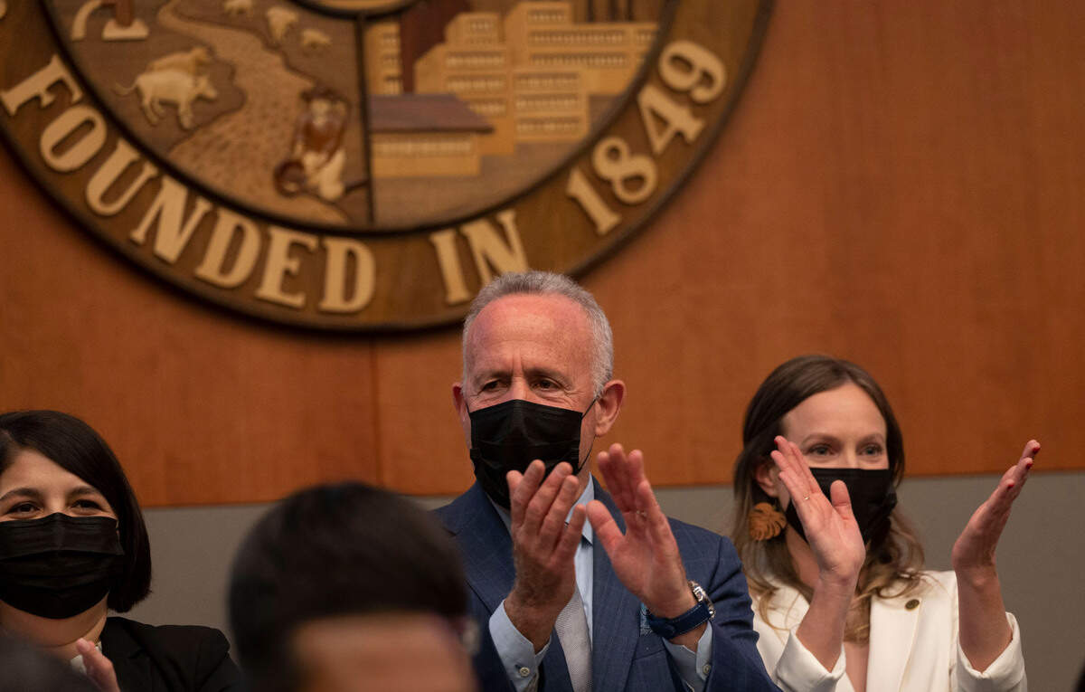 Catiy Maple sits on the dais next to Mayor Darrell Steinberg on her first day as a Sacramento City Council member on Tuesday night.