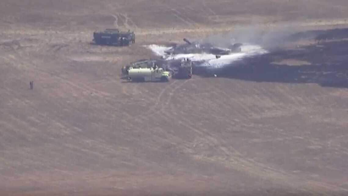Marine Corps F-35 fighter crashes at San Diego’s Miramar station; pilot ejected safely