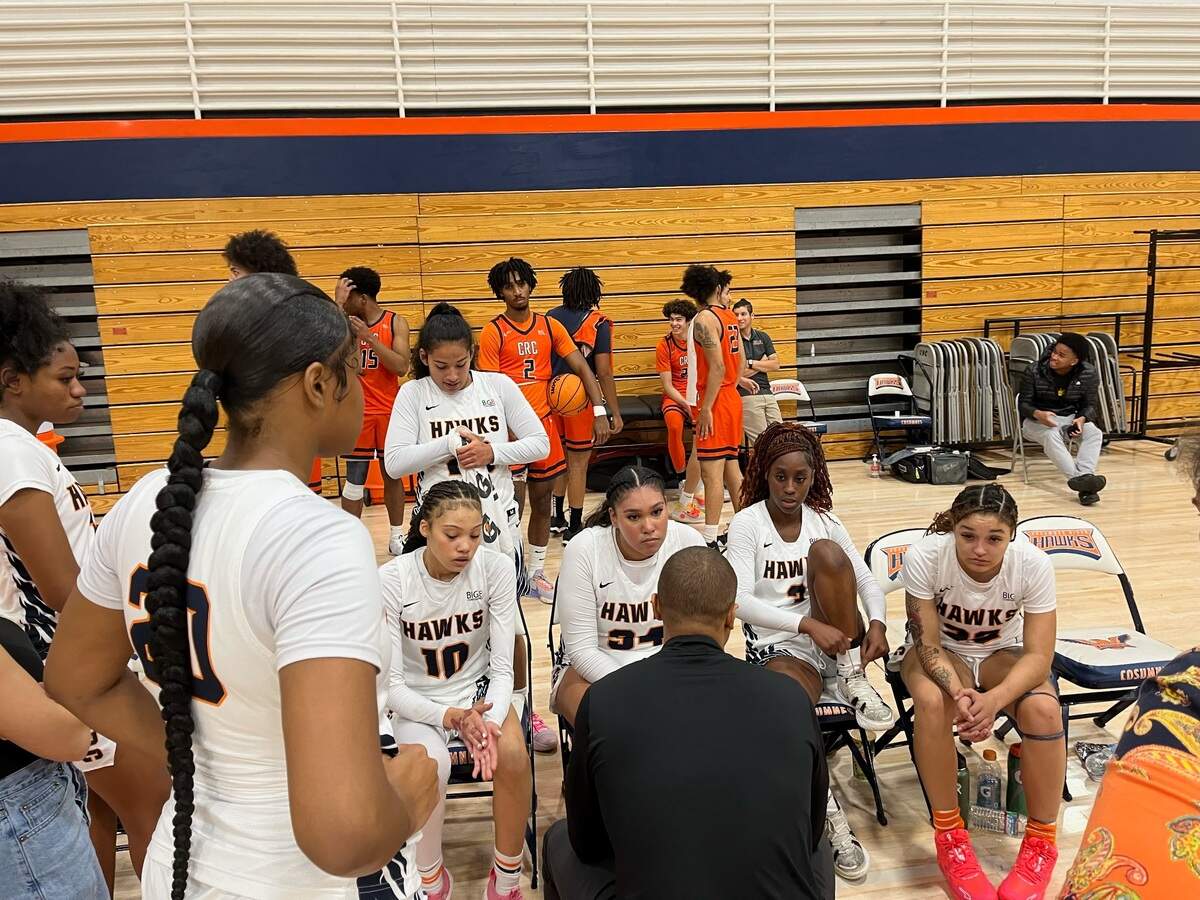 The Cosumnes River College women’s basketball team is 14-1 under coach Sam Kirby despite having only eight players on the roster.