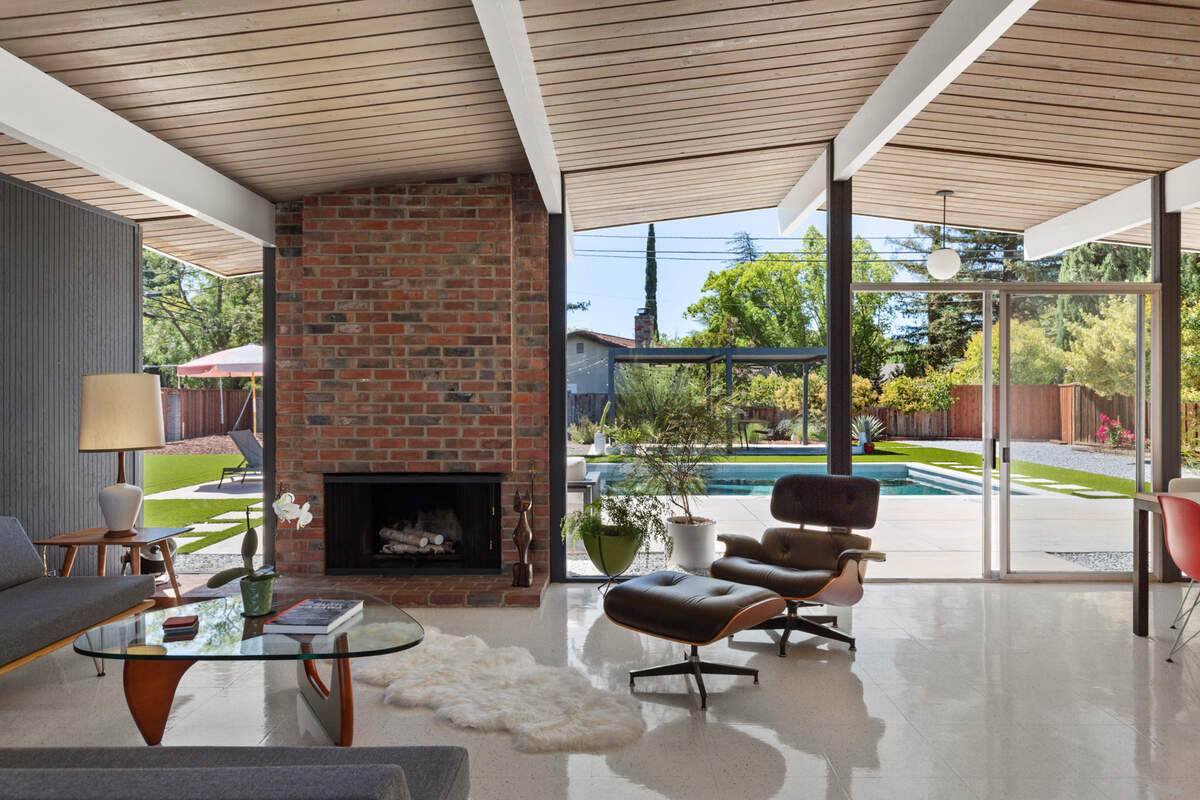 Iconic post-and-beam architecture and floor-to-ceiling glass define this rare Eichler in Concord’s Parkwood Estates.