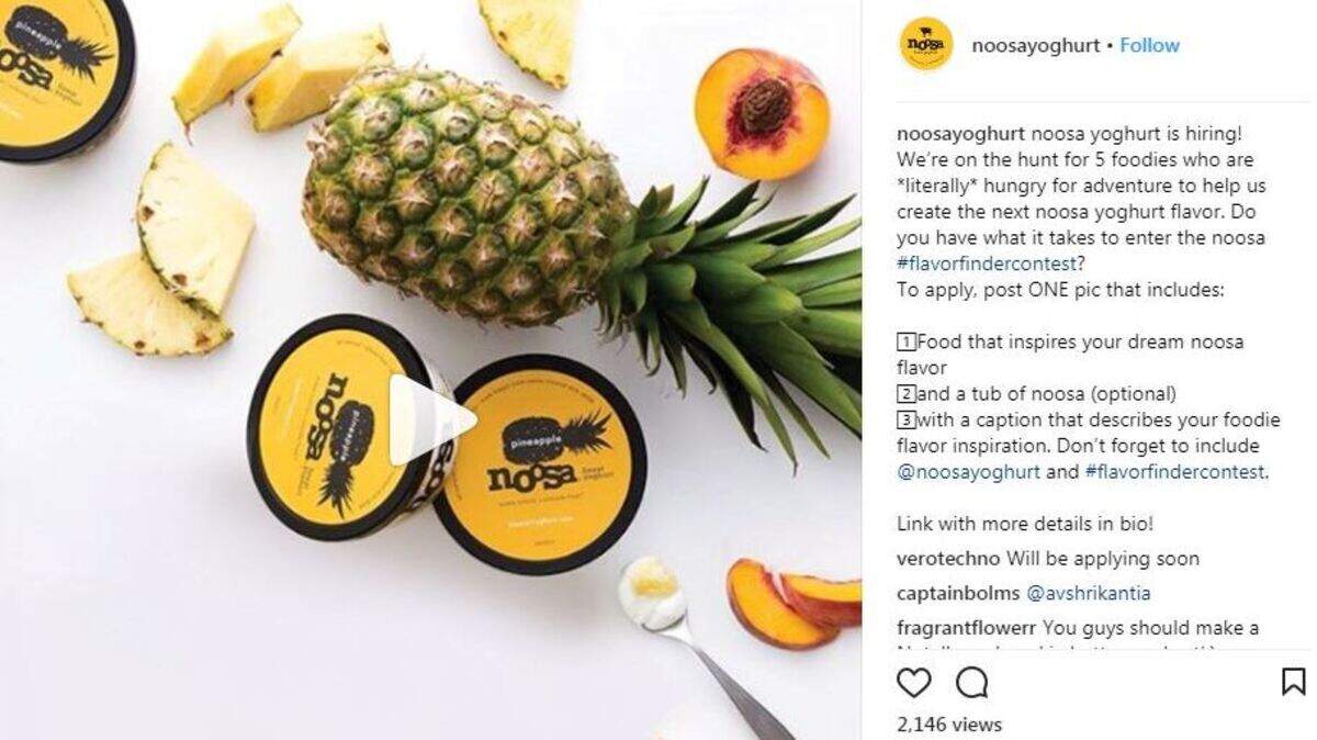 Noosa is seeking help in coming up with new, interesting flavors for its yogurts.