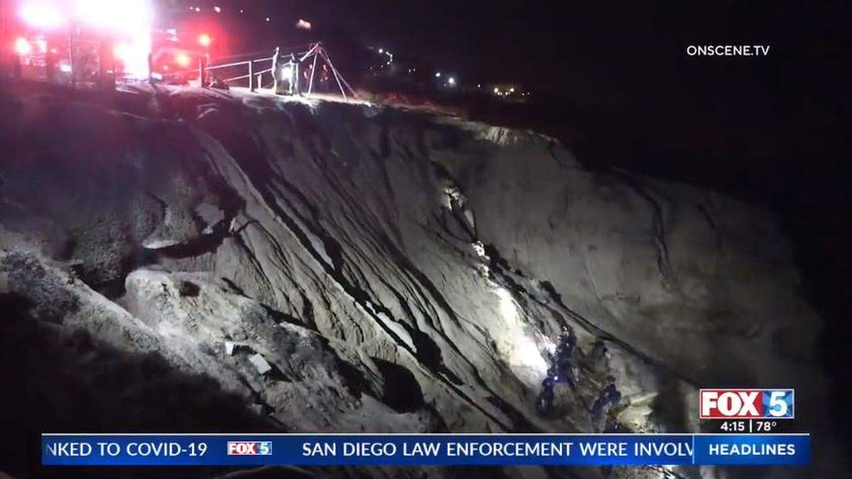 Dustin Tanis says he thought he was going to die when he fell 40 feet from Sunset Cliffs on the Pacific Ocean near San Diego when the cliff crumbled under him.