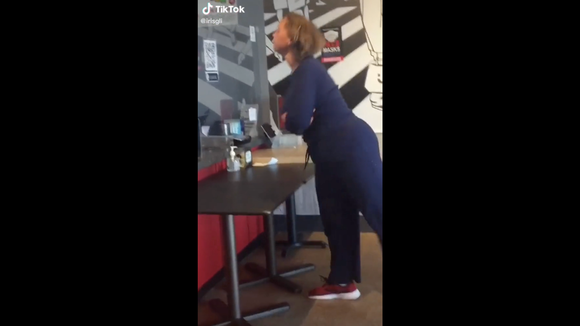 A woman was seen on video spitting at Umai Savory Dogs restaurant workers in San Jose, California.